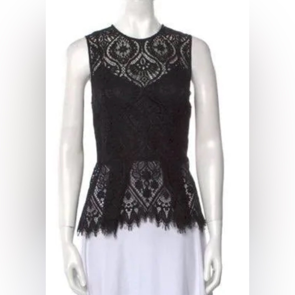 NWT Veronica Beard lace peplum blouse